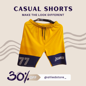 Premium Quality Yellow Terry Shorts for Men - Extra Comfort, Summer Friendly, Export Quality