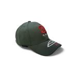 Black Sports Cap with Red Embroidered Logo | Adjustable Athletic Hat | UV Protection | Ideal for Outdoor Activities