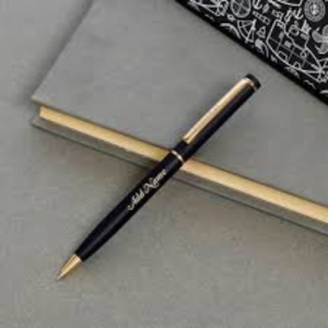 Elegant & Stylish Black Ball Pen - Customized with Name Elegant & Stylish Black Ball Pen - Customized with Name