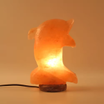 Himalayan Pink Salt Dolphin Lamp - 2/3kg with 15W Bulb | Natural Air Purifier for Home Decor