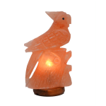 Hand-Crafted Parrot on Tree Salt Lamp - High Quality, Big Size Himalayan Rock Salt Lamp with 15W Bulb