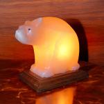 Hand-Crafted Himalayan Bear Shape Salt Lamp - 2/3kg | Natural Air Purifier for Home & Office Decor