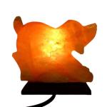 Hand-Carved Himalayan Dog Shape Salt Lamp - 2/3kg | Premium Ionic Air Purifier & Soothing Night Light