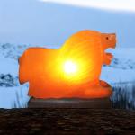 Hand-Crafted Himalayan Lion Shape Salt Lamp - 2/3kg | Natural Air Purifier & Soothing Night Light