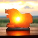 Hand-Crafted Himalayan Lion Shape Salt Lamp - 2/3kg | Natural Air Purifier & Soothing Night Light