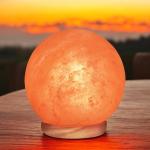 Globe Shaped Himalayan Salt Lamp - Natural Glow for Home Décor and Wellness