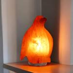 Handcrafted Himalayan Penguin Shape Salt Lamp - 2/3kg | Unique Home Decor & Air Purifier with Dimmer Switch