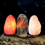 Himalayan Grey Natural Shape Salt Lamp (2/3kg) - Multi-Color Variants: Grey, White, Pink for Air Purification & Mood Lighting