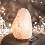 Himalayan Grey Natural Shape Salt Lamp (2/3kg) - Multi-Color Variants: Grey, White, Pink for Air Purification & Mood Lighting