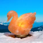 Himalayan Swan Shape Salt Lamp - 2/3kg | Handcrafted Air Purifier & Elegant Home Decor