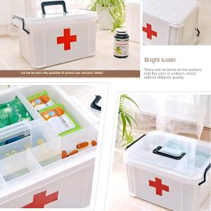 Transparent Plastic Medicine/Pills Storage Box/Organizer/First Aid Kit/Medicine Box