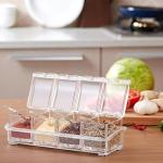 4-in-1 Clear Seasoning Box with Spoons