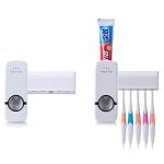 Hands-Free Toothpaste Dispenser & Brush Holder Combo