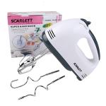 Scarlett 7-Speed Hand Mixer with Chrome Beater & Dough Hook