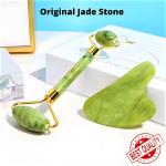 Natural Stone Jade Roller and Gua Sha Set - Enhance Your Facial Beauty Routine with Ancient Techniques