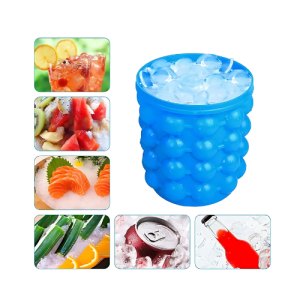 Magic Ice Cube Maker Genie Silicone - Space-Saving Ice Bucket