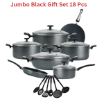 Jumbo 18-Piece Black Cookware Gift Set