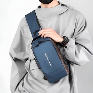 Men's Anti-Theft USB Charging Crossbody Bag