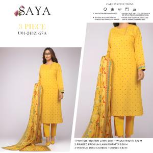 Saya Lawn Unstitched 3pc Casual Wear