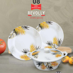 Ajwa Cookware Revolly 77-Piece Double Glazed Melamine Dinner Set