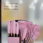 19 Pcs Silicon Cooking & Knife Set (random Color)