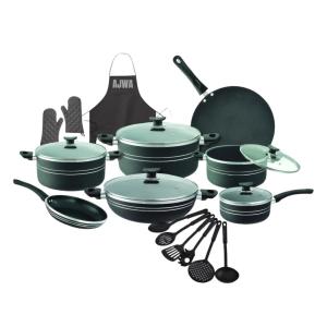 21-Piece Black Forged Cookware Gift Set