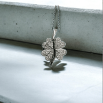 Crystals Four Leaf Clover Flower Pendants