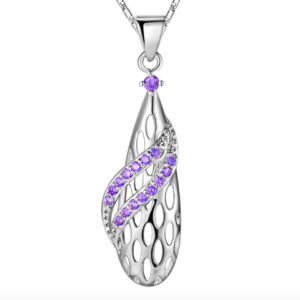 Pendant Purple Sparkling Stainless Steel