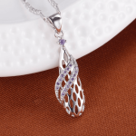 Pendant Purple Sparkling Stainless Steel