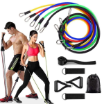 11(PCS) Power Exercise Resistance Band Set 5 In 1 Fitness  Men And Women