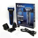 Kemei 3 In 1 Professional Hair Trimmer Nose Beard Trimmer Safe Face Care Hair Cutting Machine Rechargable Hair Clipper