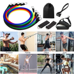 11(PCS) Power Exercise Resistance Band Set 5 In 1 Fitness  Men And Women