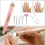 Rechargeable Flawless Salon Nail Finishing Touch Electric Nail Drill Bits File Tool Set File Tool Set, Nail Polish Remover Machine