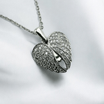 Stainless Steel Silver Wings To Fly Heart Pendant with Chain  925