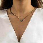 Stainless Steel V-Shaped Snake Chain Necklace