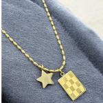 Checker Pendant Necklace