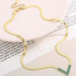 Stainless Steel V-Shaped Snake Chain Necklace