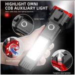 4 In 1 Versatile High Power Led Flashlight Focus Light Power Bank And Window Hammer 1200 MAh