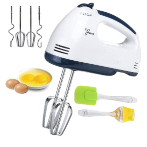 Scarlett Hand Mix Beater 7 Speed Egg Beater With Chrome Beater Plus Dough Hook