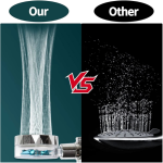 Shower Head 360 Degree Rotation Water Saving Flow Turbofan Hydraulic Injection High Pressure Sprayer Bathroom Accessories