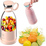 Portable And Electric Blender Bottle Juicer For Shakes And Smoothies, Mini Juicer Bottle For Traveling (Multicolour) USB Chargeable Juicer Blender6 Blades 380ml