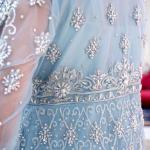 CLASSIFYING CLASSY: ADORABLE HEAVY EMBROIDERED ICE-BLUE MAXI DRESS -MAXI DRESS