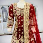 Stunning Red blooded Maxi with Golden touch ( Customised based sample)