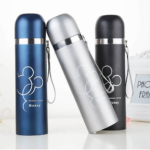 Imported Best Quality Mickey Mouse Sketched Stainless Steel Water Bottle BLUE COLOUR for Hot & Cold Water, Vacuum Flask for School Kids, Boys and Girls - 500ml.