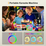 Mini Portable Karaoke Bluetooth Speaker with Dual Microphones