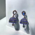 Sk-Jewellers Traditional Indian Jhumka Dangle Earrings for Women – Classic and Elegant Design, Multiple Colors – Perfect for Weddings, Festivals, and Special Occasions