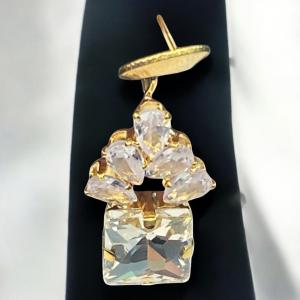Sk-Jewellers Zircon Style Tops for Girls – Elegant Gold Color with Sparkling Zircon Stones – Fashionable Tops for Special Occasions