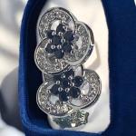 Sk-Jewellers Rhodium Plated AD Tri Circular Studs Earring – Elegant & Sparkling AD Stones – Available in Multiple Colors – Perfect for Weddings, Parties, and Daily Wear