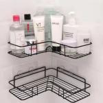 Bathroom & Kitchen Punch-Free Corner Shower Shelf